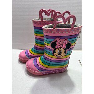 Western Chef Disney Minnie Mouse rain boots girls kids boots size 7/8